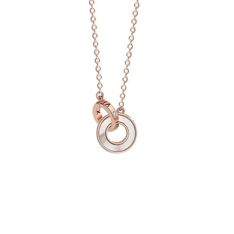 interlocking circle roman number necklace - JIMMY JEWELRY 01
