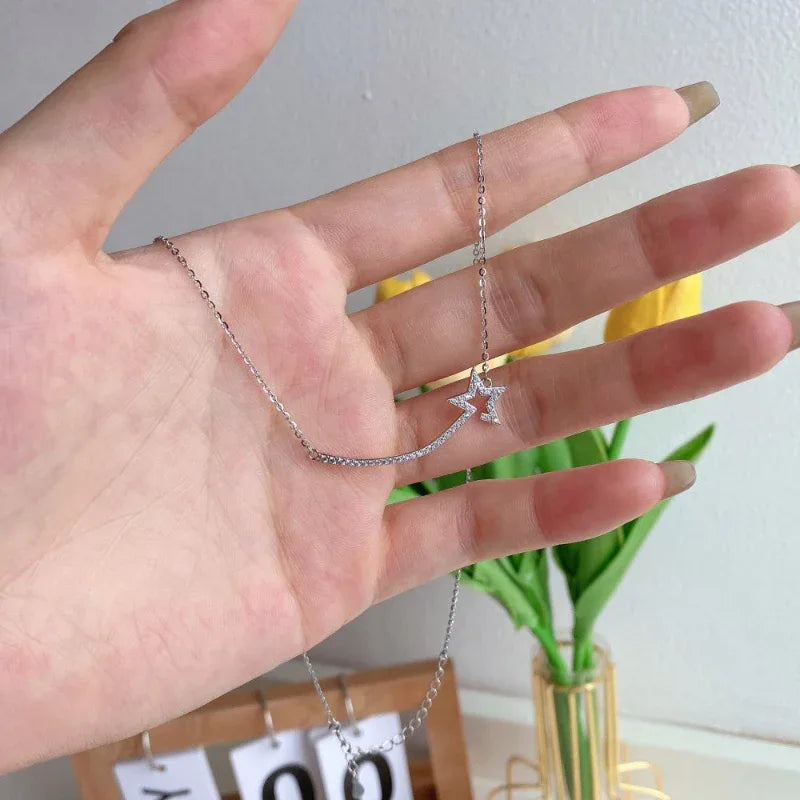 Ladies Dainty Star Chain Link Necklaces - JIMMY JEWELRY 01