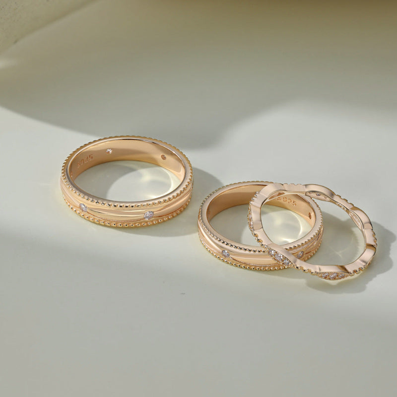 Dramatic Couple Lover Jewelry Rings