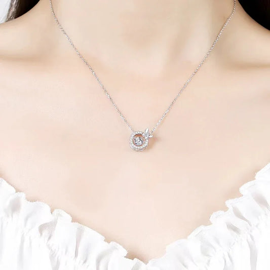 S925 Sterling Silver Butterfly Diamond Pendant Necklace - JIMMY JEWELRY 01