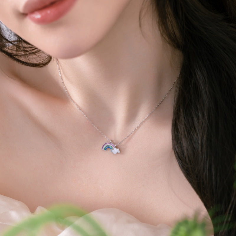 Classic Rainbow Pendant Necklace