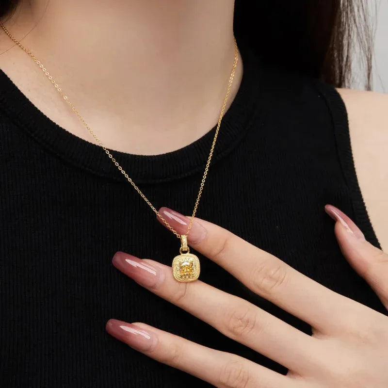 Trendy Luxury Fine Jewelry Square Pendant - JIMMY JEWELRY 01