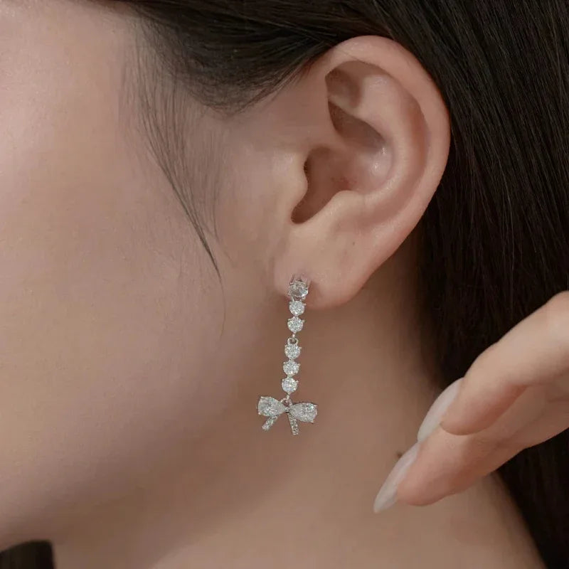 Tassel Bow-knot Stud Earrings for Women - JIMMY JEWELRY 01