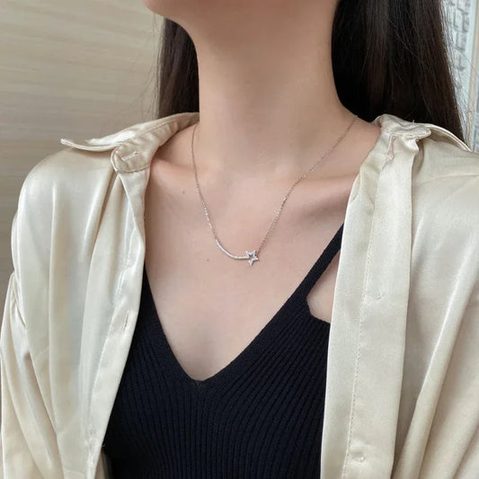 Ladies Dainty Star Chain Link Necklaces - JIMMY JEWELRY 01