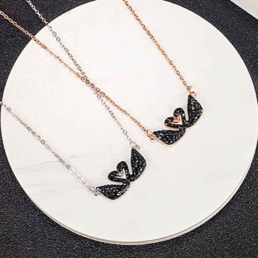 delicate double swan necklace - JIMMY JEWELRY 01