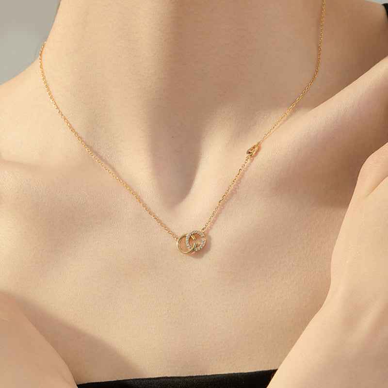 925 double C necklace silver