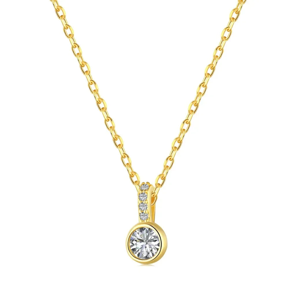 Solitaire Pendant Necklace Collection - JIMMY JEWELRY 01