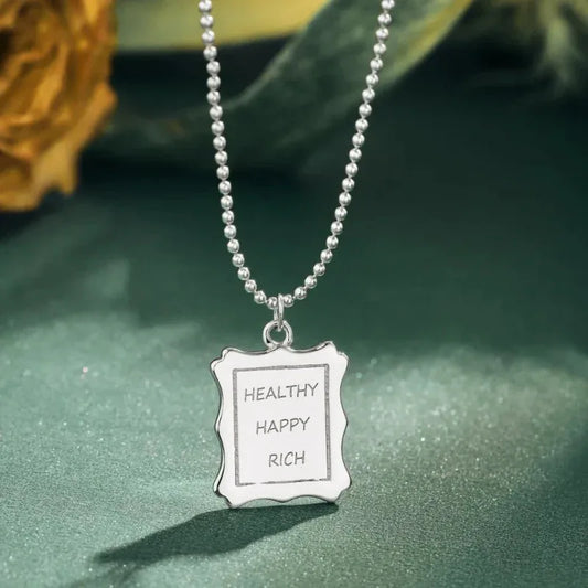 Alphabet Square Baby Pendant - JIMMY JEWELRY 01