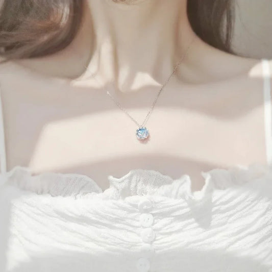 moon stone shale tail necklace - JIMMY JEWELRY 01