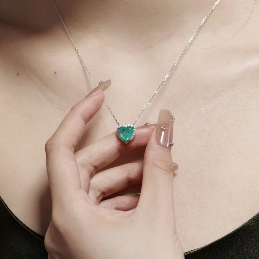 Green Paraiba Necklace - JIMMY JEWELRY 01