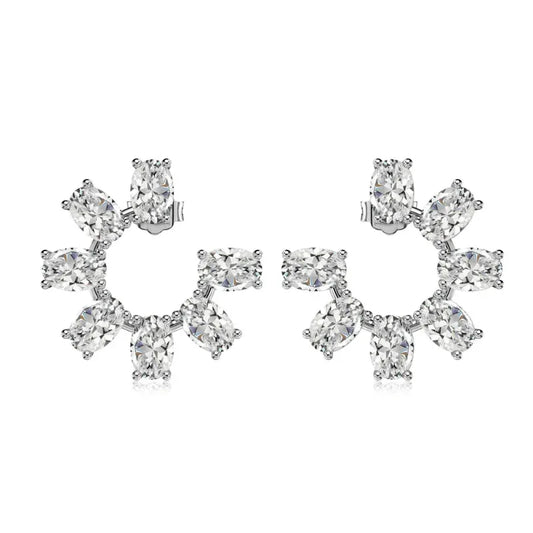 Symmetry Sun Flower Stud Earrings - JIMMY JEWELRY 01