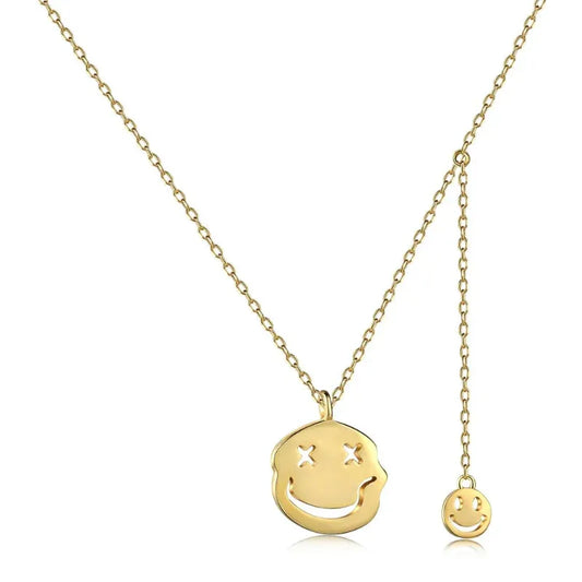 Happy Smiley Face Pendant Necklaces Women - JIMMY JEWELRY 01
