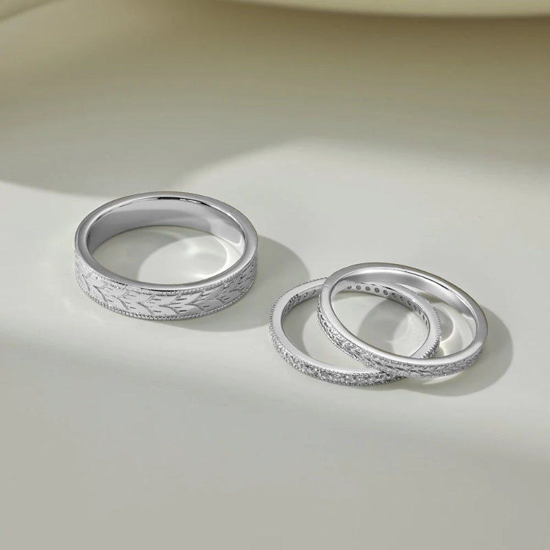 custom channel set wedding band