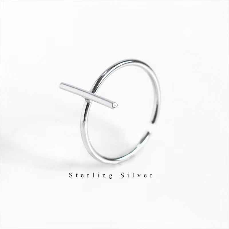 925 sterling silver simple open ring
