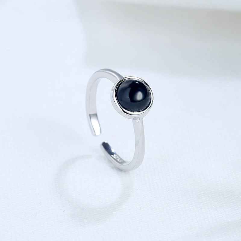 Black Onyx Open Ring