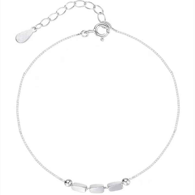 Unique Bead Chain Bracelet with Silver Accents