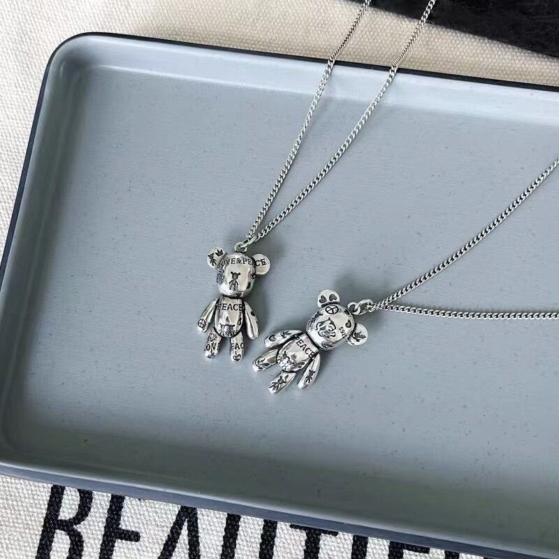 Delicate Bear Silhouette Necklace
