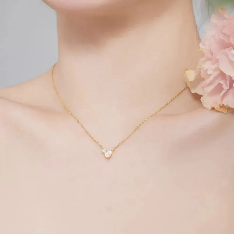 Double 5A Cubic Zirconia Pendant Necklace - JIMMY JEWELRY 01