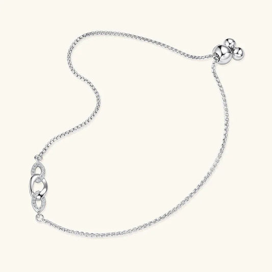 Interlocking Moissanite Bolo Bracelet - JIMMY JEWELRY 01