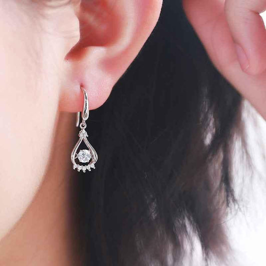 Dancing Stone Teardrop Dangle Earrings - JIMMY JEWELRY 01