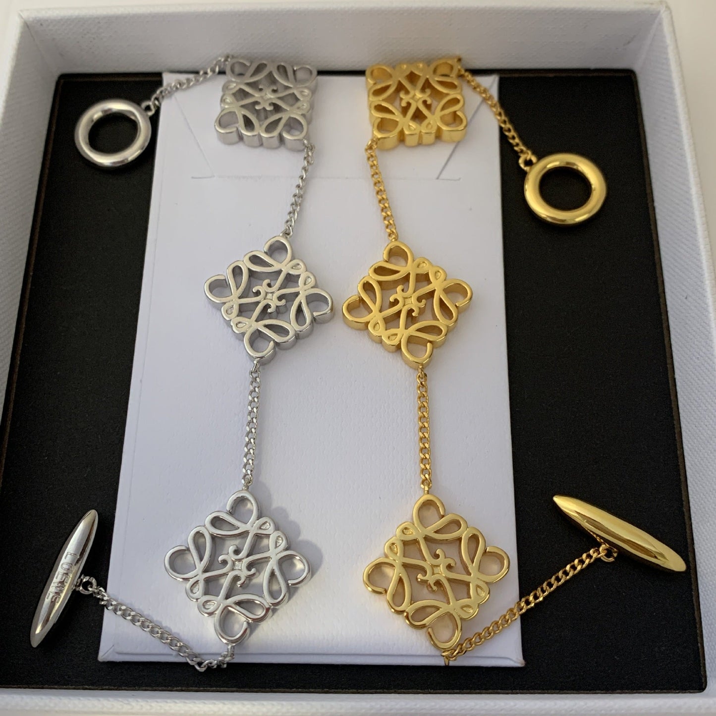 LOEWE Openwork Geometric Abstract Square Bracelet