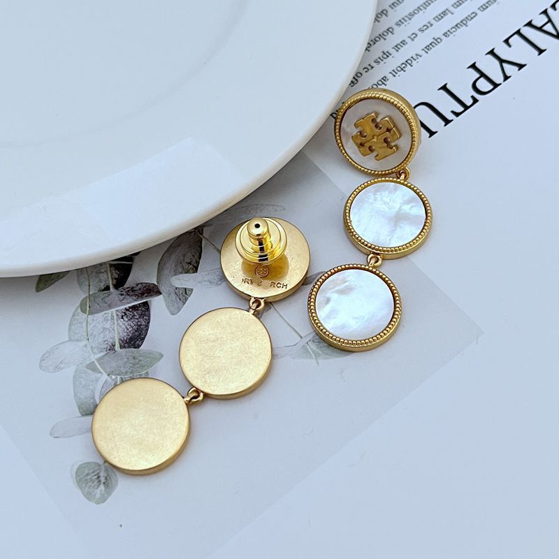 Tory Burch Round Shell Dangle Earrings