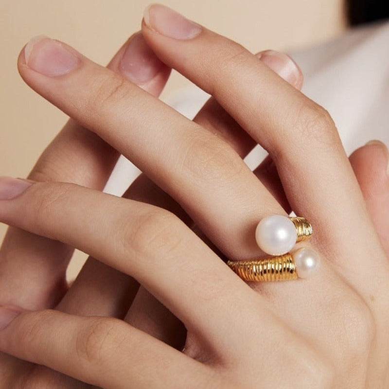 astrid ring silver pearl