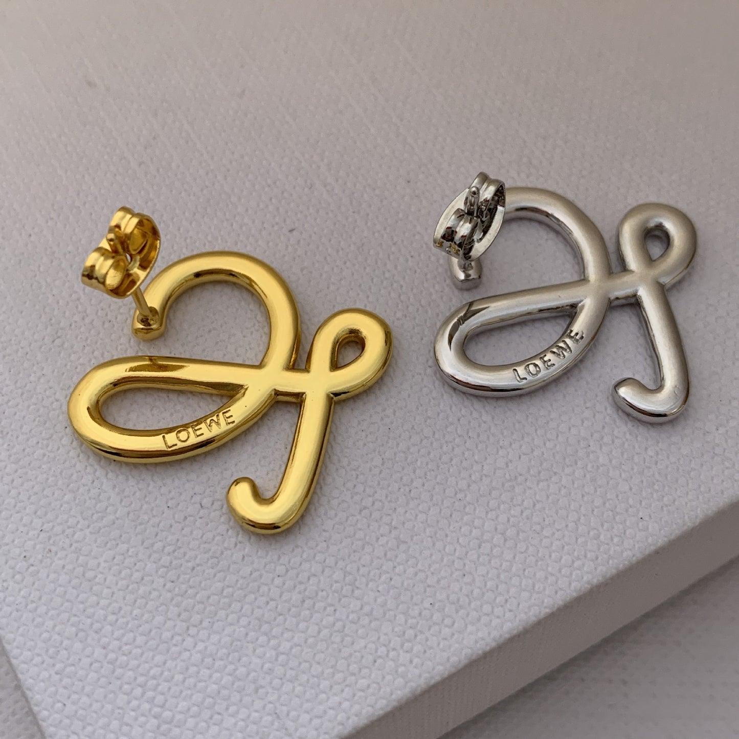 LOEWE Geometric Logo Earrings for Women
