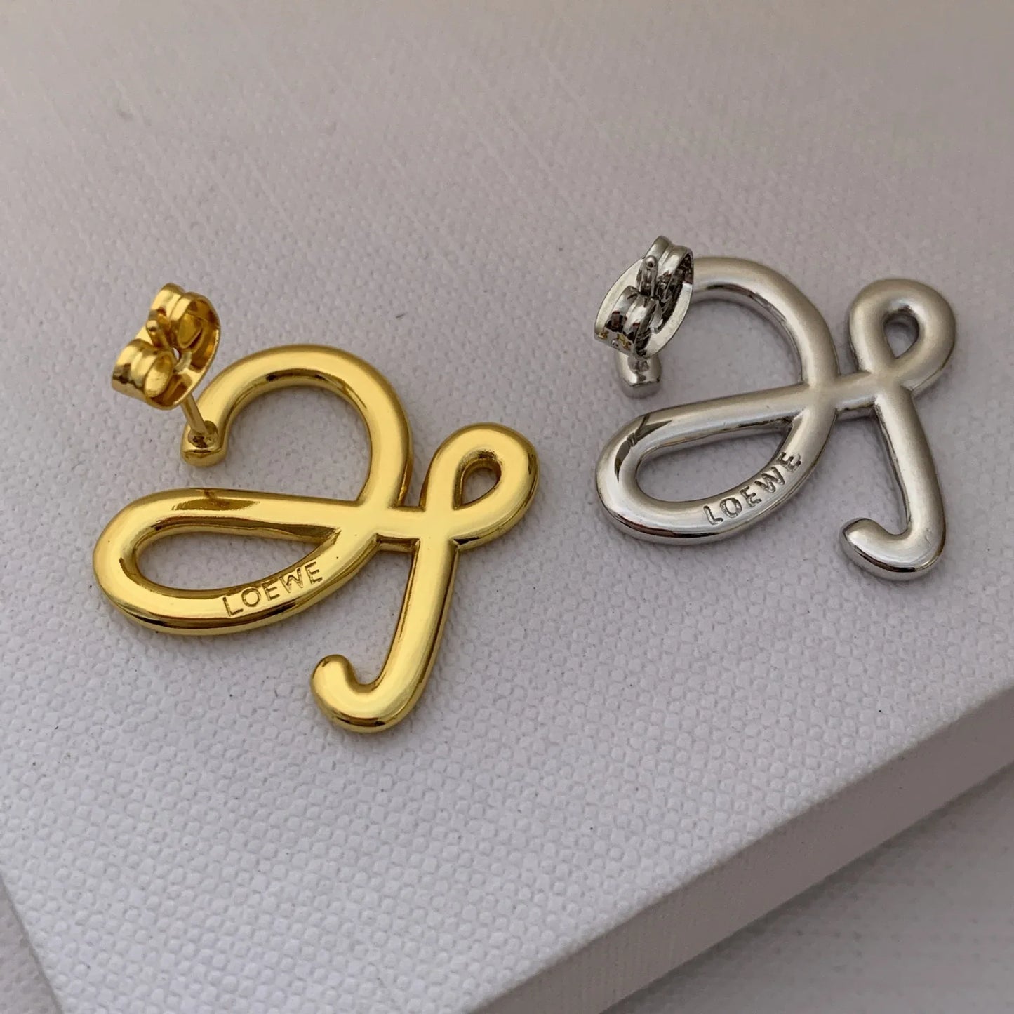 LOEWE Geometric Logo Earrings for Women - JIMMY JEWELRY 01