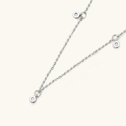 Sparkling Moissanite Dot Necklace - JIMMY JEWELRY 01