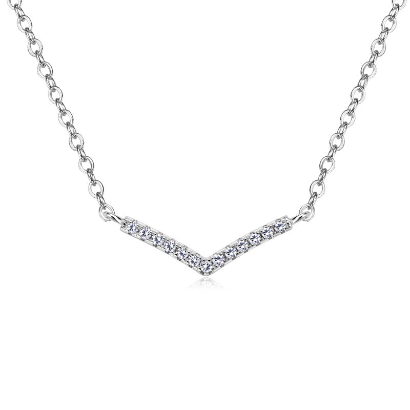 Sparkling Moissanite V Necklace