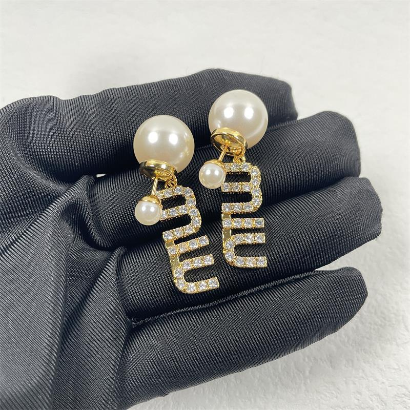 Miu Miu Pearl and Diamond Earrings – JIMMY JEWELRY