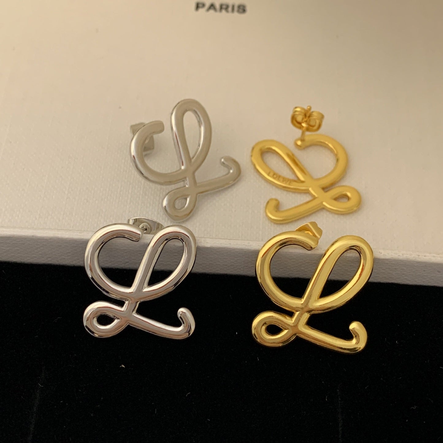 LOEWE Geometric Logo Earrings for Women