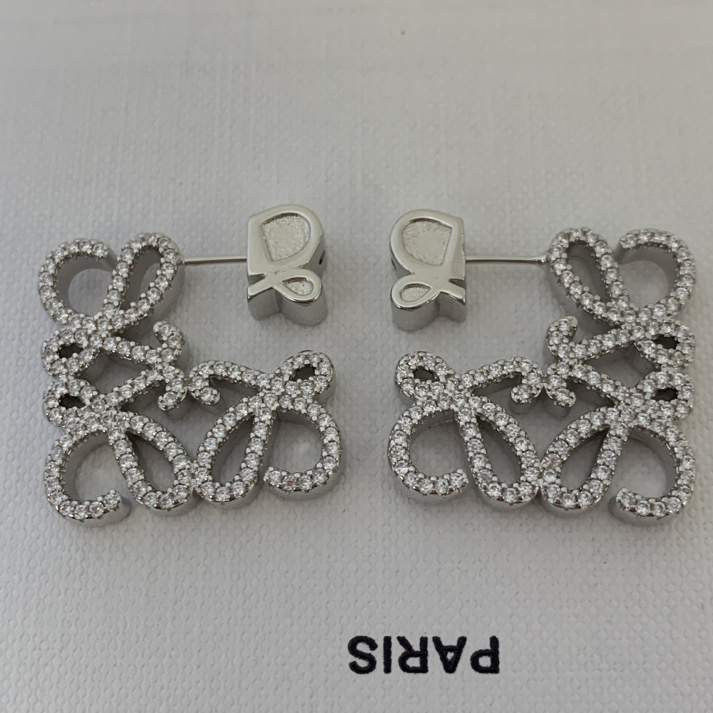 LOEWE Geometric Hollow Diamond Stud Earrings for Women