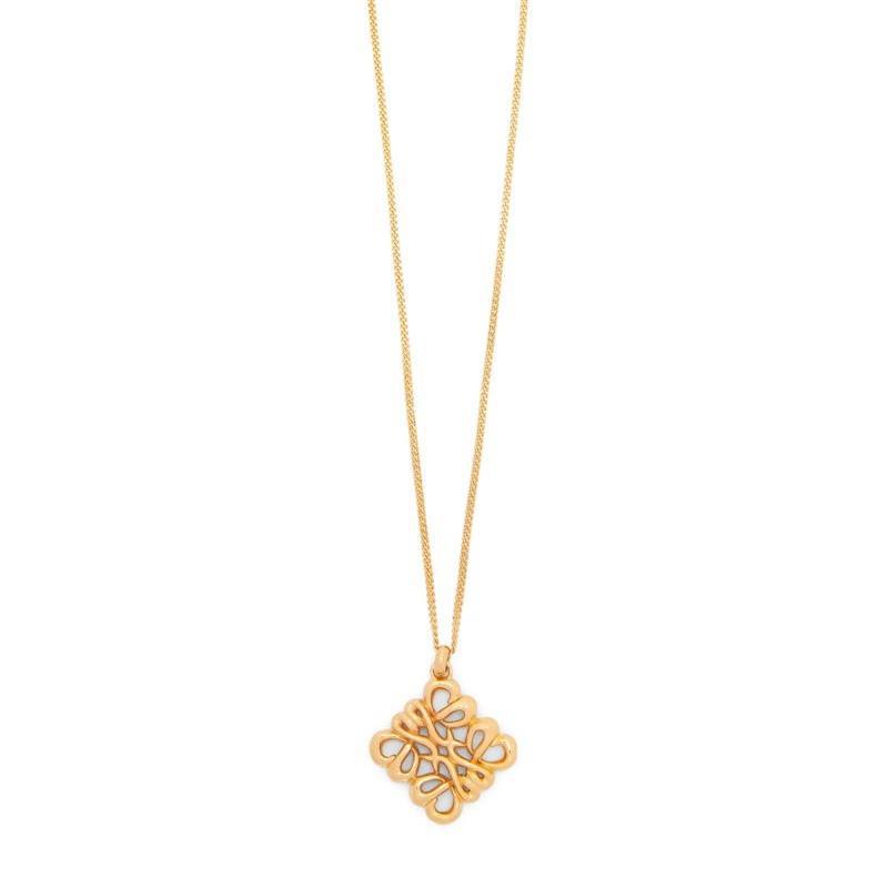 LOEWE Hollow Square Design Necklace Unisex