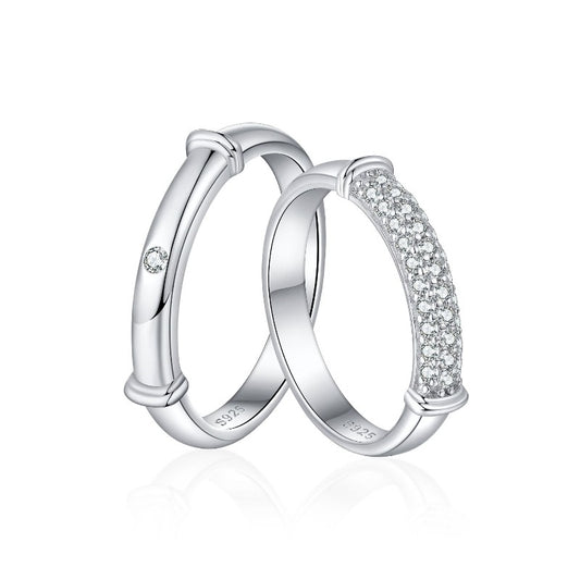 couple rings set silver