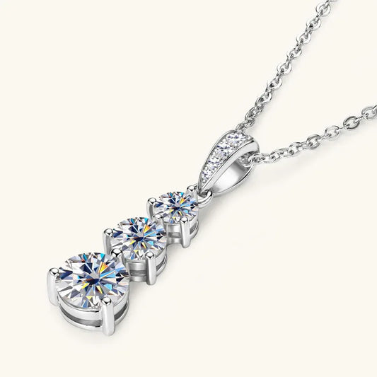 Sparkling Moissanite Waterfall Necklace - JIMMY JEWELRY 01