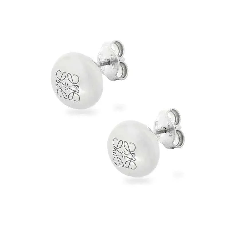 LOEWE Smooth Gold Bean Round Earrings - JIMMY JEWELRY 01