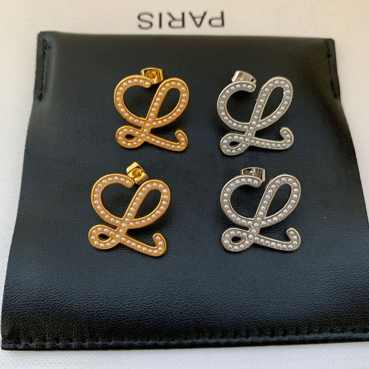 LOEWE Geometric Pearl-Encrusted Earrings Women - Perfect for Everyday Use