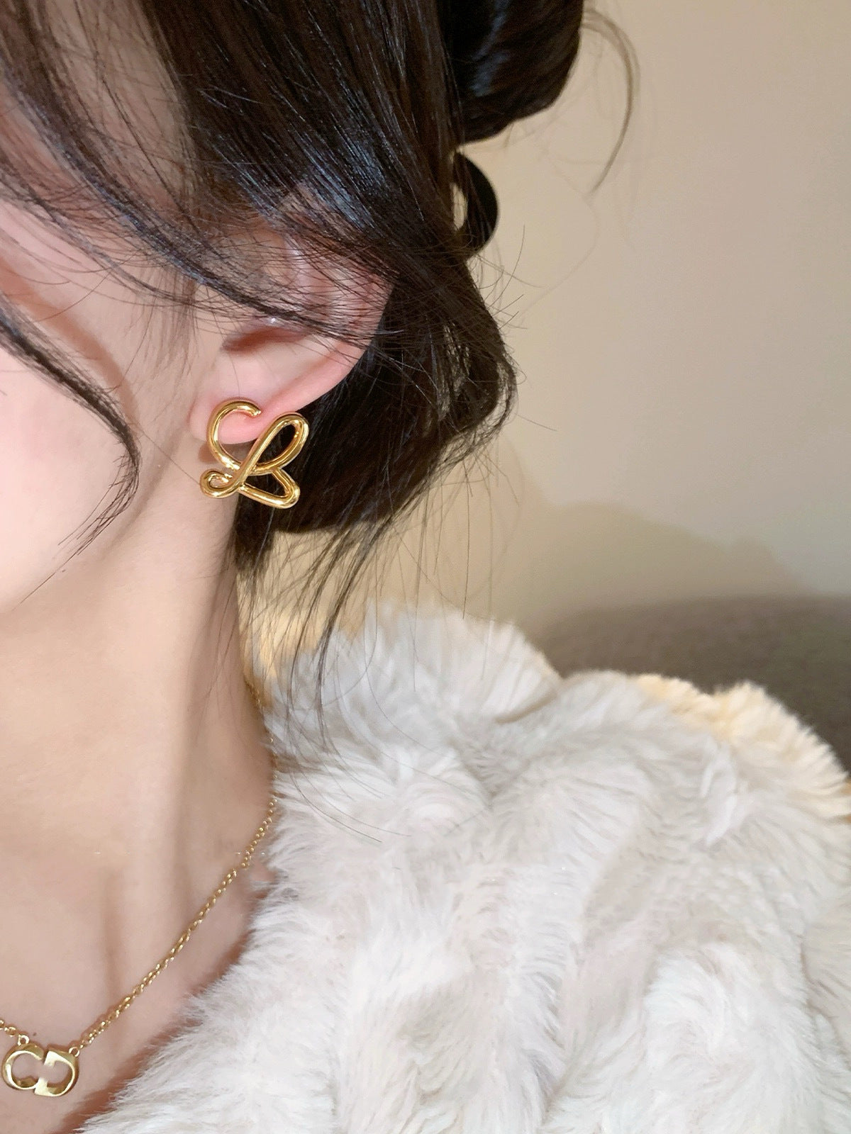 LOEWE Geometric Logo Earrings for Women