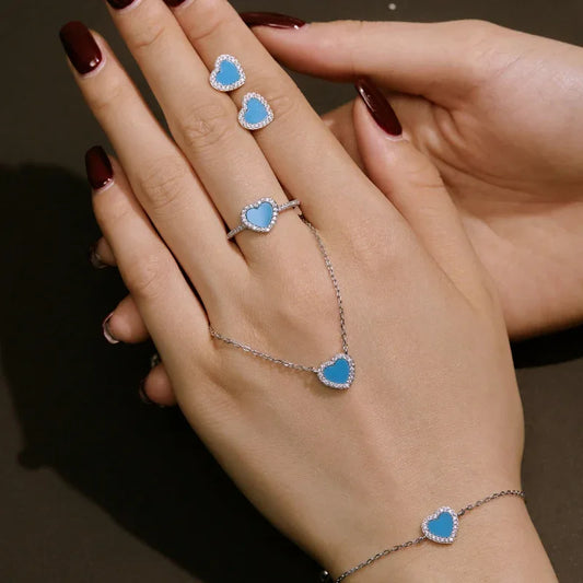 love heart chain bracelet - JIMMY JEWELRY 01