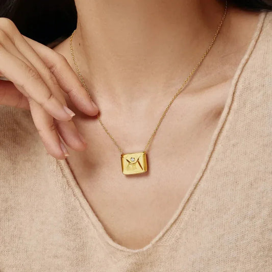 Personalized Envelope Love Letter Necklace - JIMMY JEWELRY 01