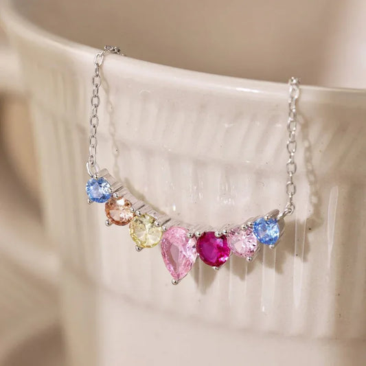 Smile Emerald Pink Necklace - JIMMY JEWELRY 01