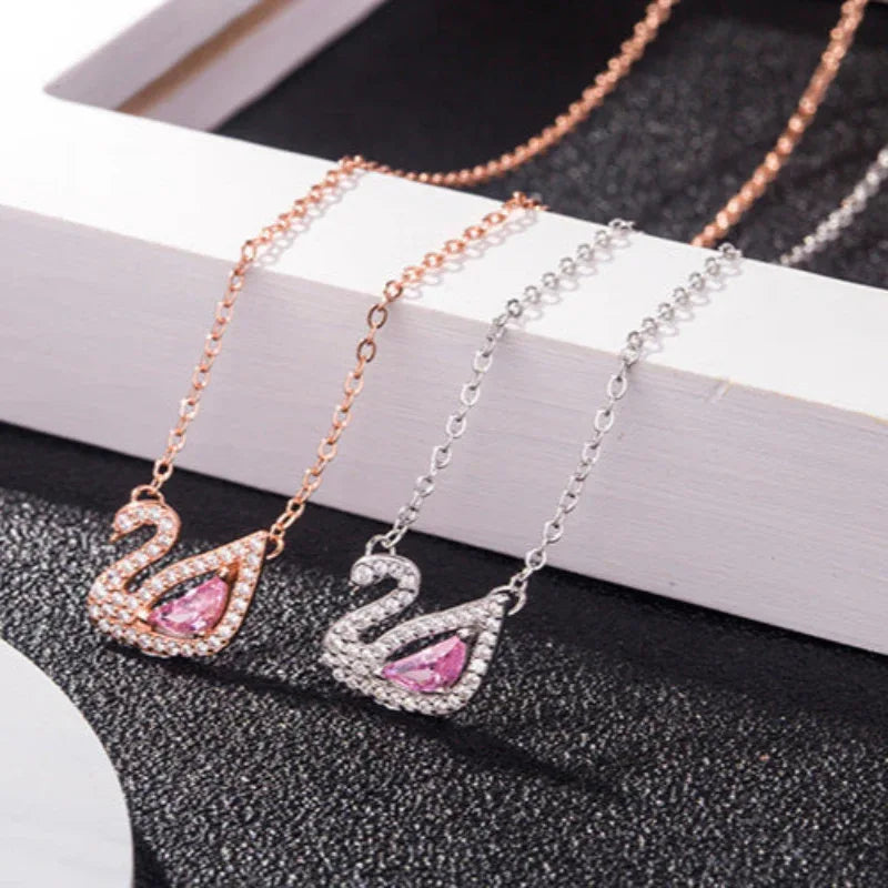 swarovski swan necklace - JIMMY JEWELRY 01