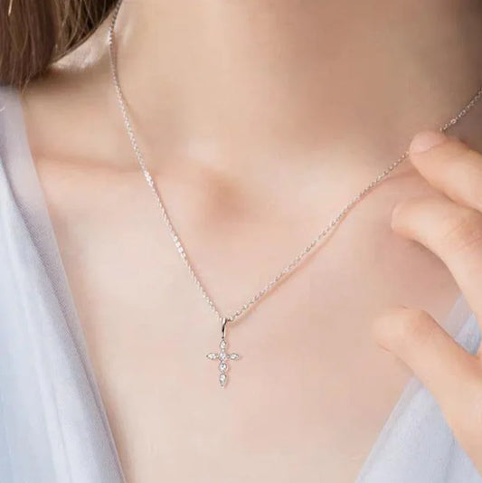 diamond cross pendant necklace - JIMMY JEWELRY 01