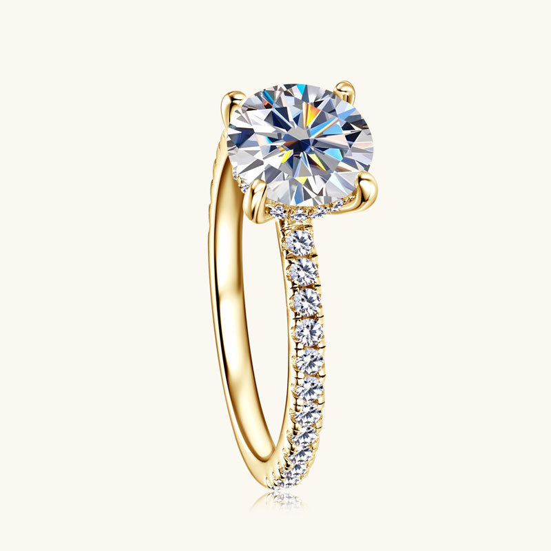 Classic Pave Set Moissanite Ring