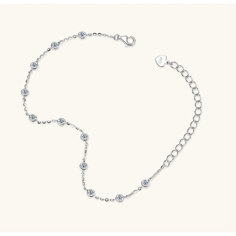 Adjustable Length Solitaire Anklet/Bracelet