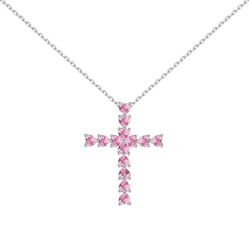 925 Diamond Cross Necklaces For Women - JIMMY JEWELRY 01
