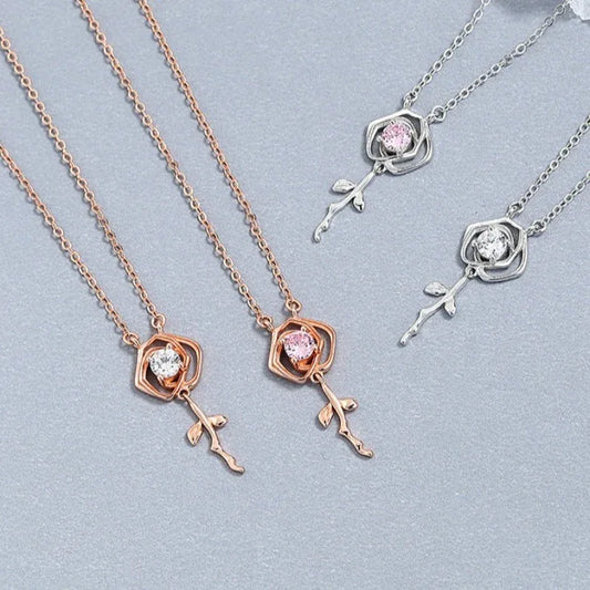 silver rose pendant - JIMMY JEWELRY 01