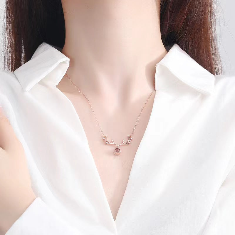 diamon antler  necklace 100 dialogue I love you